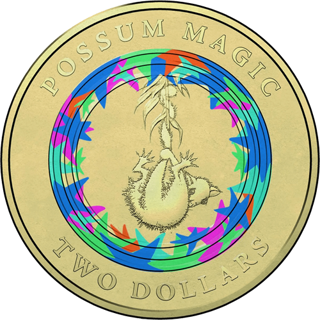 2017 $2 Possum Magic Blue Ring