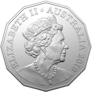 2019 Australia Fifty Cents - Fifth Portrait alternate face