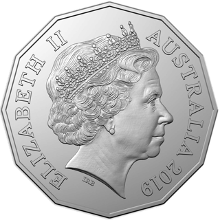 2019 Australia Fifty Cents - Fourth Portrait alternate face