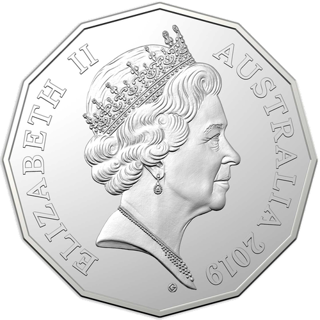 2019 Australia Fifty Cents - Gottwald Portrait alternate face