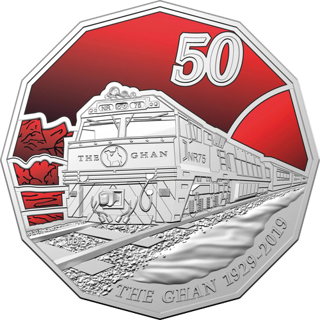 2019 Australia Fifty Cents - The Ghan