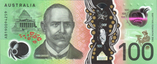Australia 2020 $100 Next Generation Polymer Note alternate face