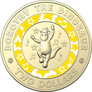 2021 $2 30 Years of The Wiggles Dorothy the Dinosaur