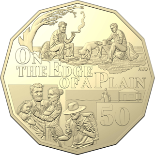 2022 Australia Fifty Cents - Henry Lawson - On the Edge of a Plain