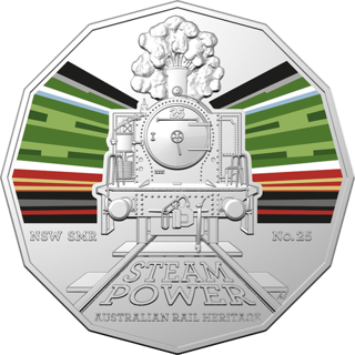 2022 Australia Fifty Cents - Steam Power - NSW South Maitland Railways