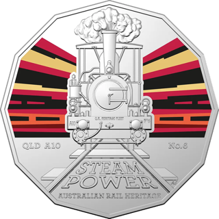 2022 Australia Fifty Cents - Steam Power - Queensland Rail