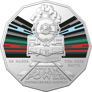 2022 Australia Fifty Cents - Steam Power - SA Railways