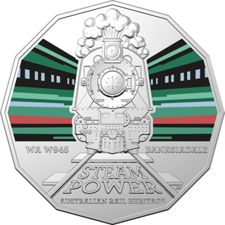 2022 Australia Fifty Cents - Steam Power - WA Railways