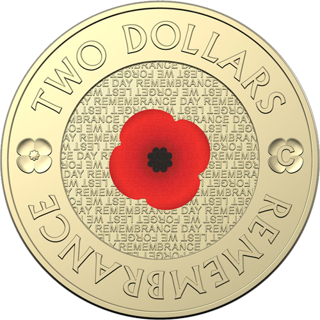 2022 $2 Remembrance Day Red Poppy 10th Anniversary