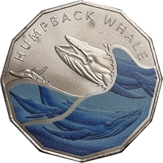 2023 Australia Fifty Cents - Australian Antarctic Territory - Humpback Whale