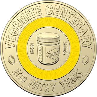 2023 $2 Vegemite 100 Mitey Years
