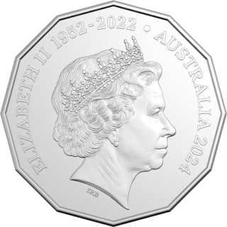 2024 Australia Fifty Cents - Queen Elizabeth II alternate face