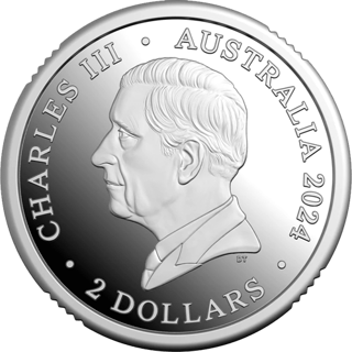 2024 $2 War Animals Remembrance Purple Poppy Silver Proof alternate face