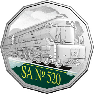 2025 Australia Fifty Cents - Steam Giants - South Australian Railways 520