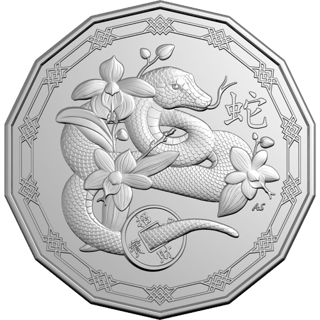 2025 Australia Fifty Cents - Year of the Snake